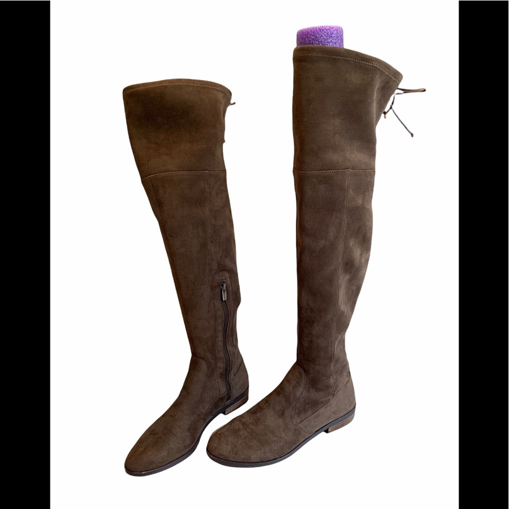 Vince Camuto Crisintha Over-The-Knee Lace Boots, Faux Suede - Picture 1 of 12